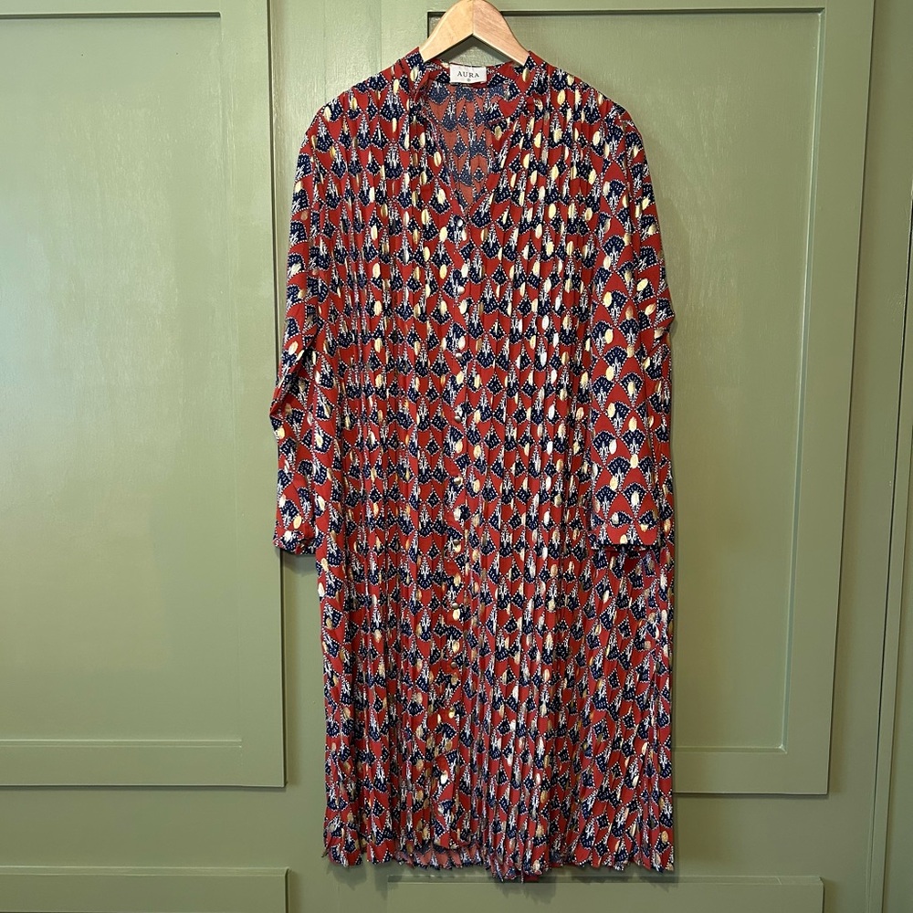 Aura Rust Red Midi Dress sz small